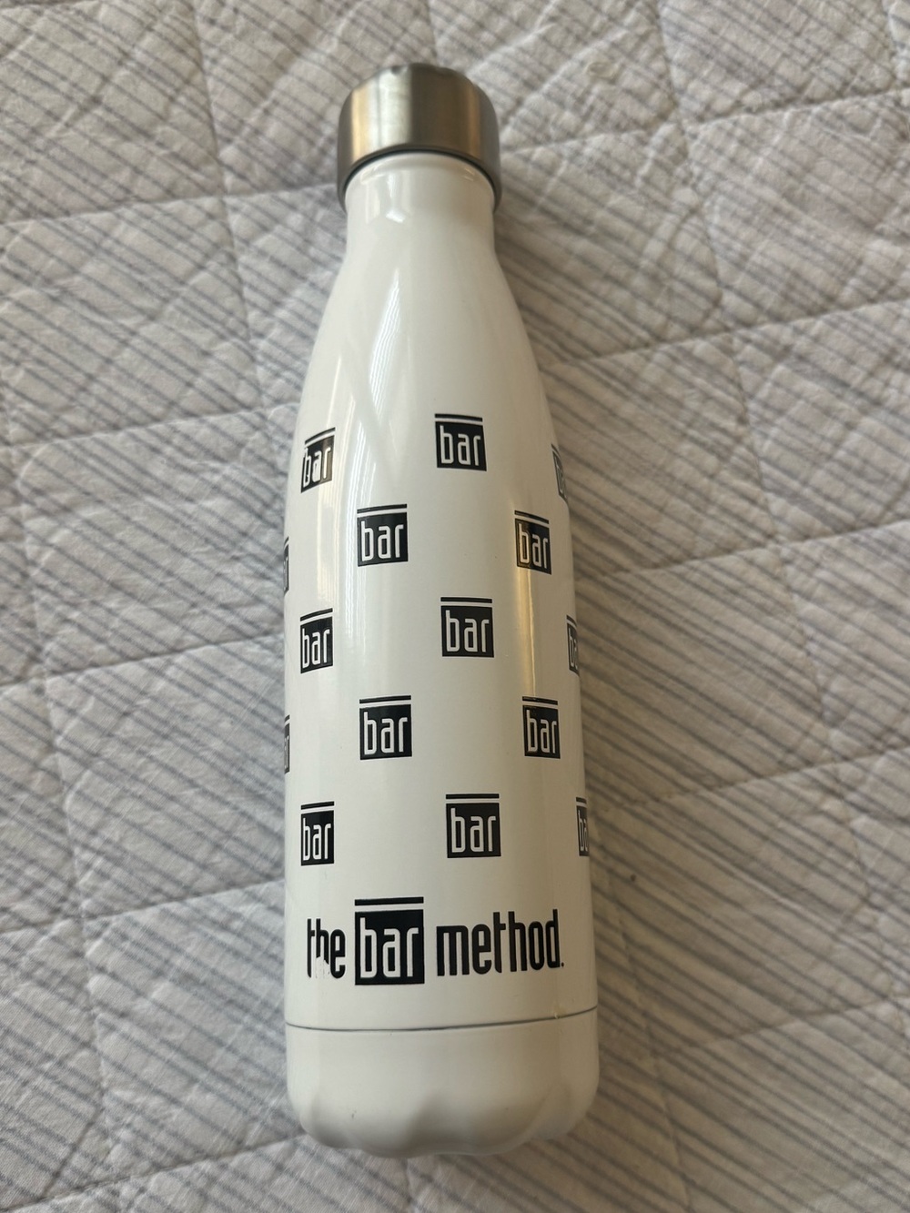 S’well x The Bar Method White Logo Print Water Bottle — NWT